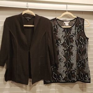 Ming Wang jacket size M and Misook top size M